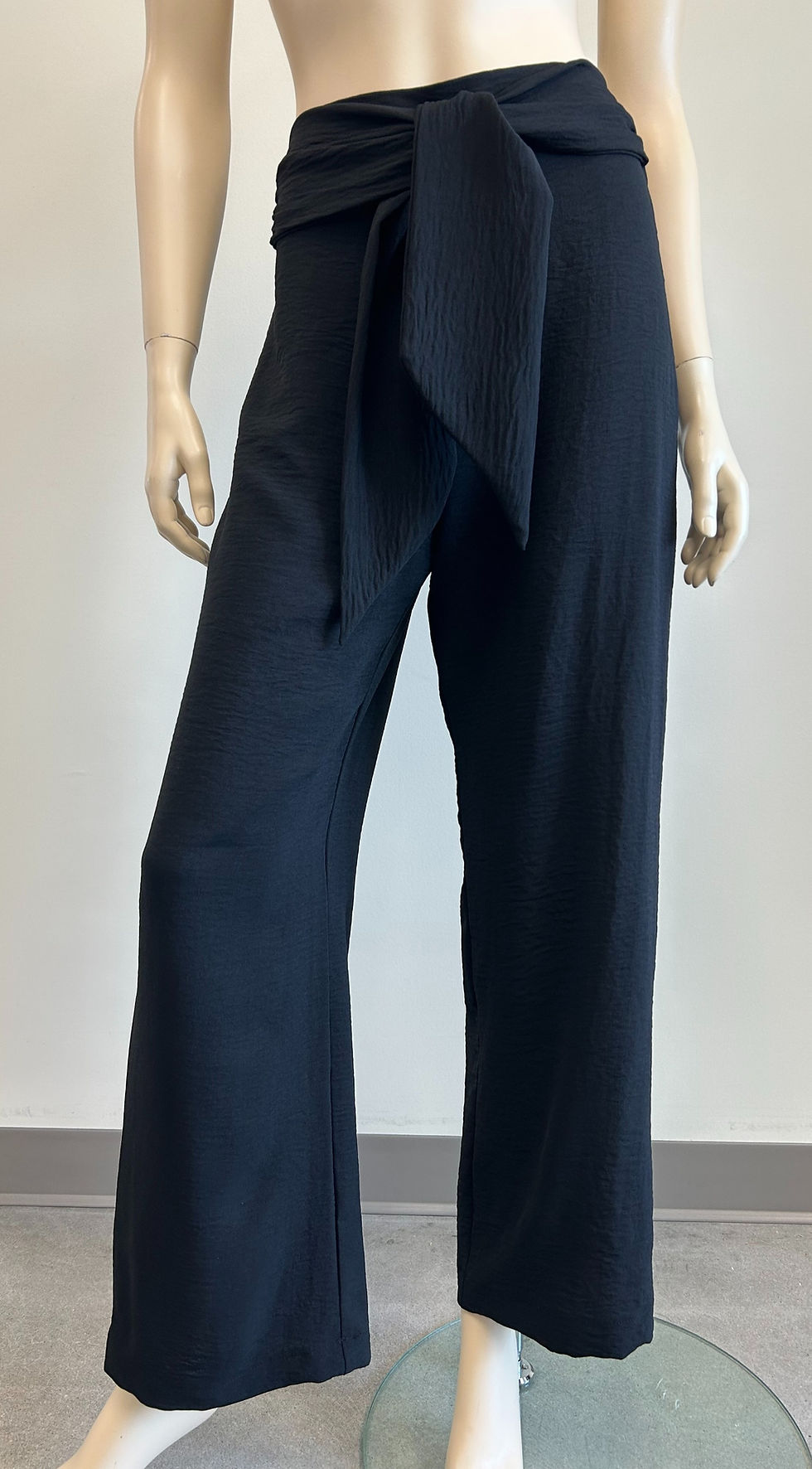 WOVEN CRINKLE POLYESTER ELASTIC BACK PANT 42"