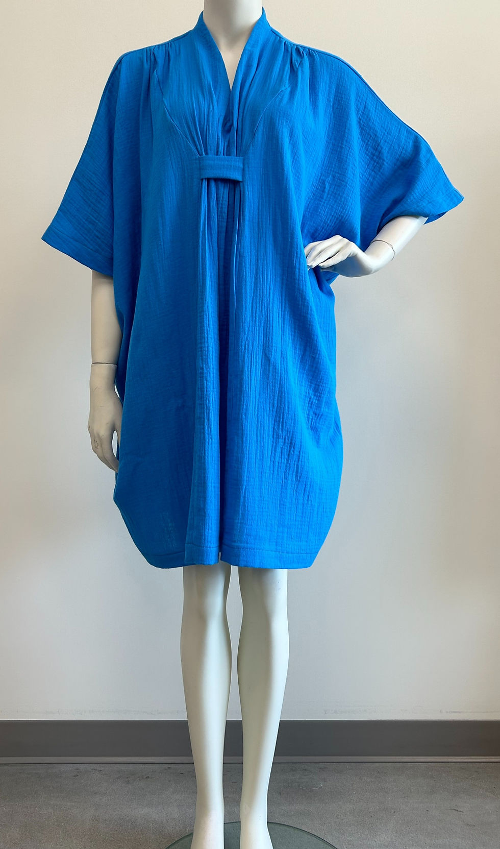WOVEN CRINKLE COTTON CAFTAN 36"