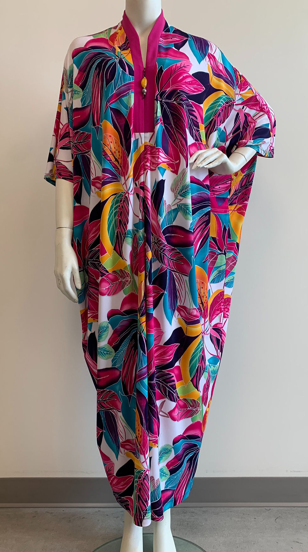 PRINTED ITY ZIP CAFTAN 52"