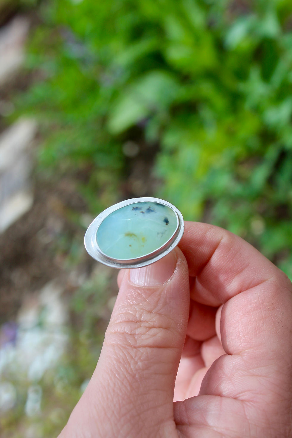 Thumbnail: SILVER TURQUOISE PERUVIAN OPAL RING