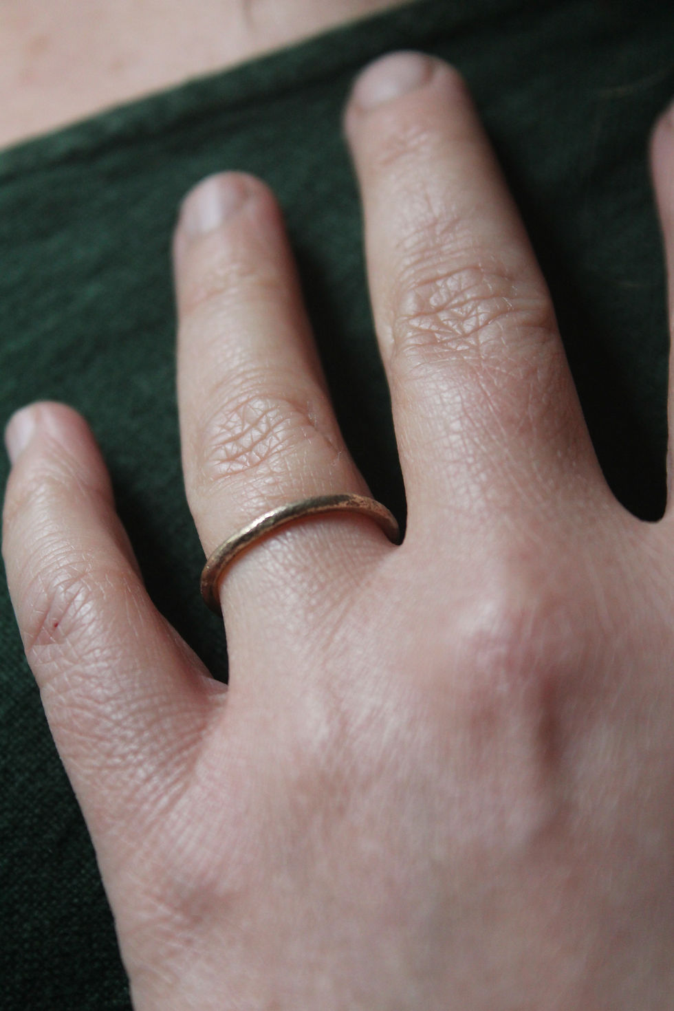 Thumbnail: 9ct GOLD TEXTURED STACKING RING