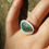 Thumbnail: BLUE / TURQUOISE OPAL SILVER RING. SIZE L.