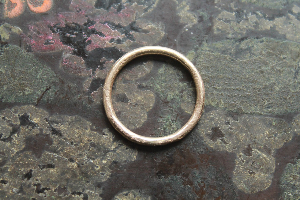Thumbnail: 9ct GOLD TEXTURED STACKING RING