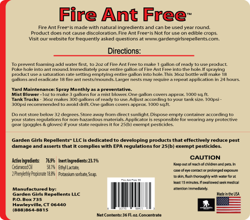 Fire Ant Free Garden Girls Repellents