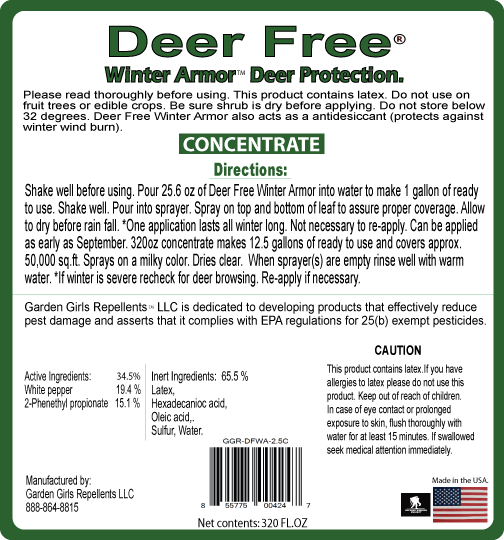 Deer Free, Deer Free Winter Armor, Deer Free Winter, winter deer repellent, Garden Girls Repellents