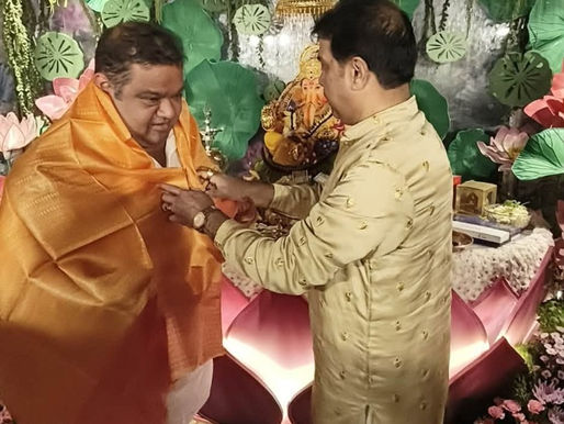 प्रसाद लाड जी यांच्या कार्यालयात गणरायाचे दर्शन