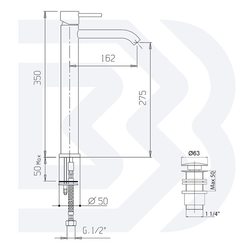 Miniatura: Miscelatore lavabo alto Mini