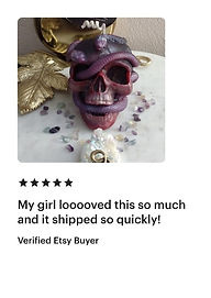 Nocturnal Designs' dark magenta and black pure beeswax skull with snakes candle, named 'Lilith's Seduction'. One of our most popular candles!