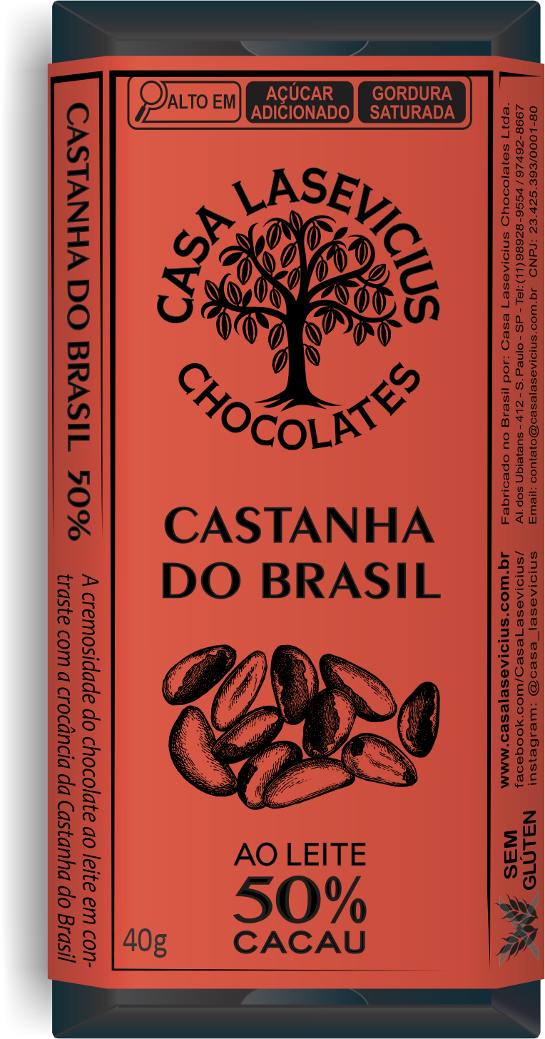CASTANHA DO BRASIL - 45% Cacau - Ao Leite