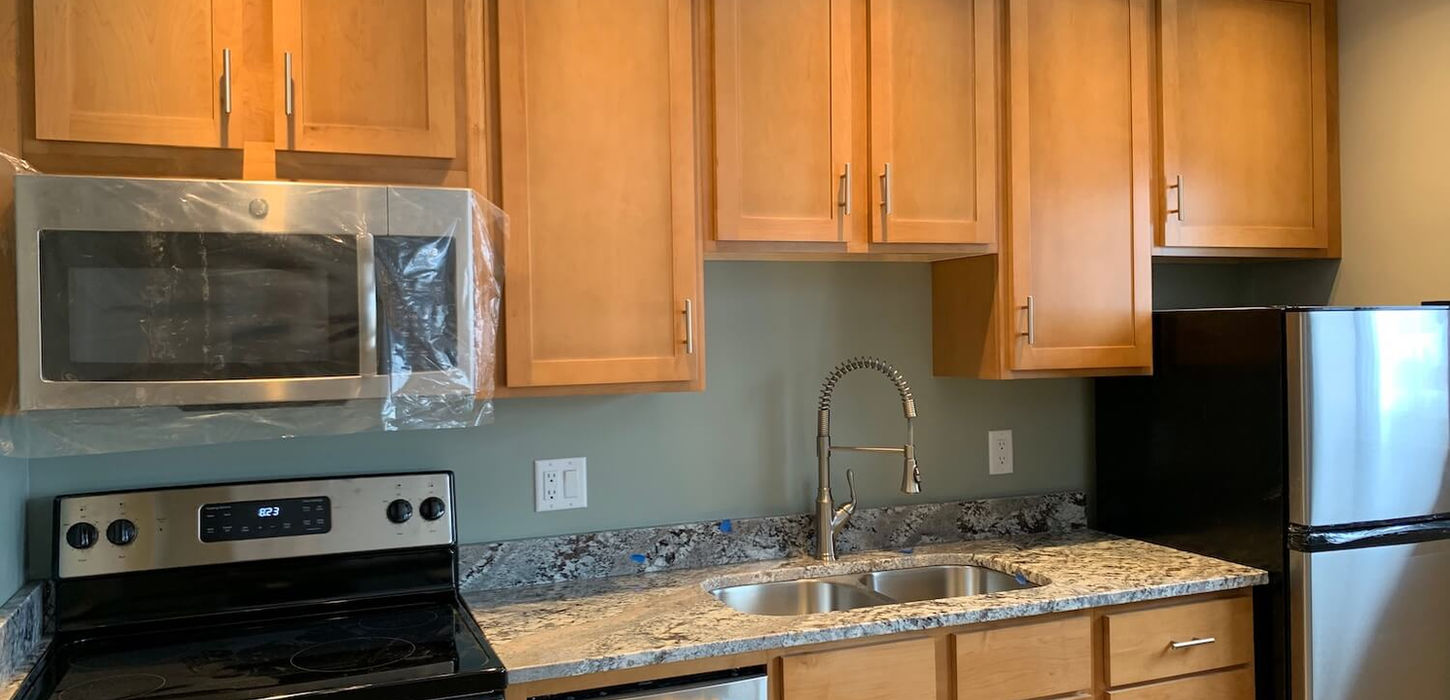 Full kitchen at Priscilla Street Apartments