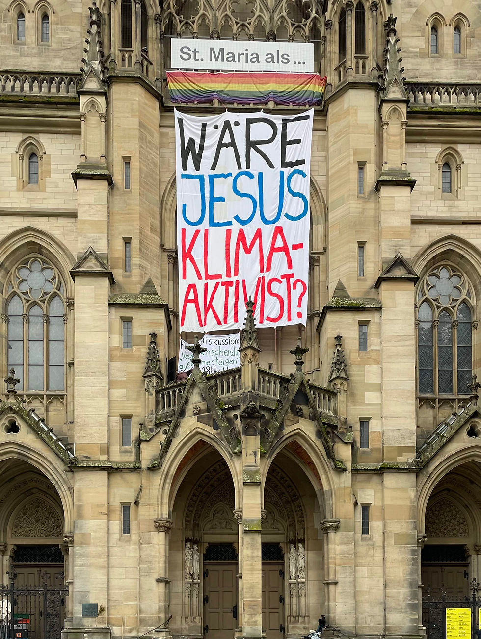 Von Menschen, die auf Bäume (und Kirchen) klettern.