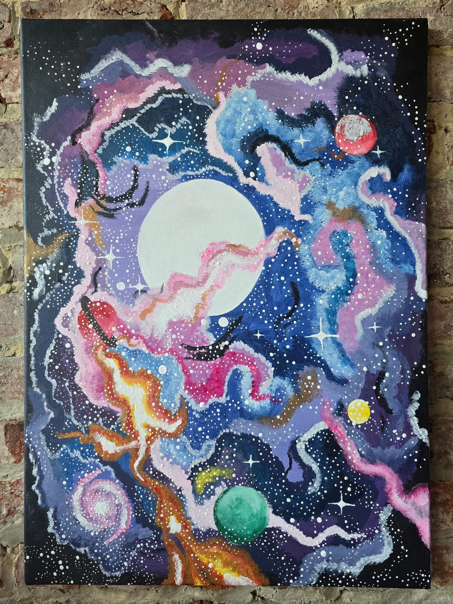 « Rêves cosmiques » - Peinture acrylique originale 70 x 50 cm