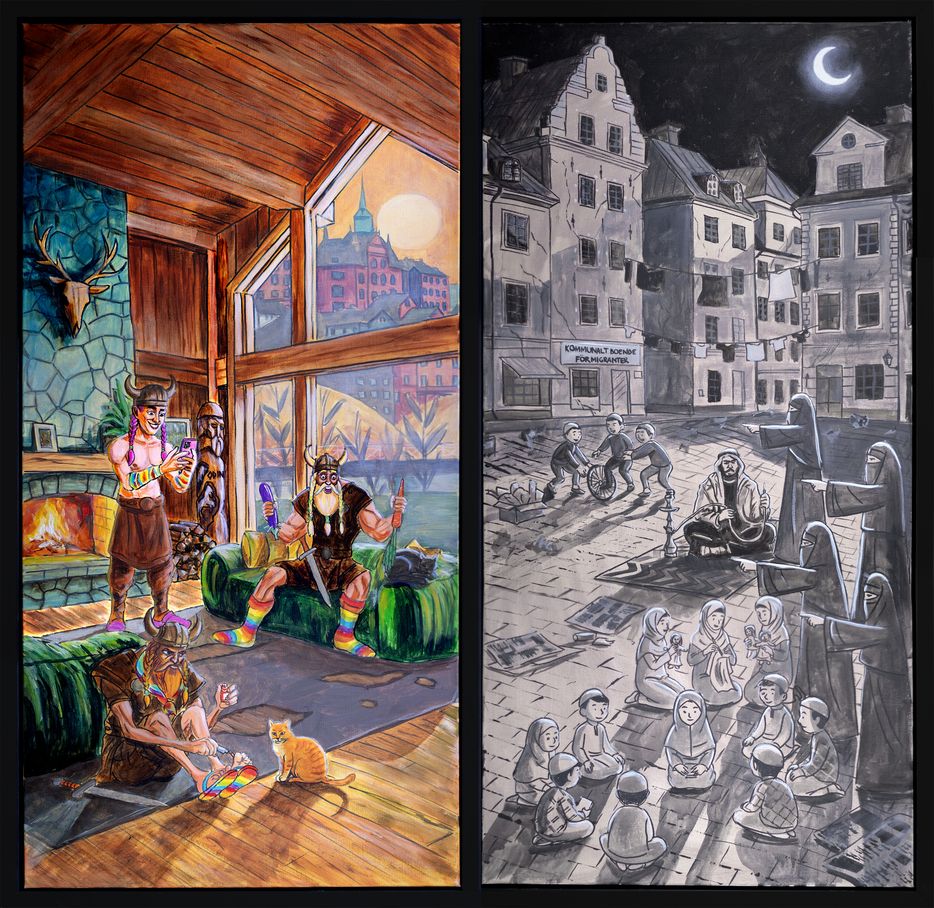 Turist - Modern Swedish Family. Diptych.
2025