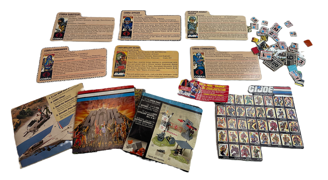 G.I Joes Cards and catalogs form the 80’s 