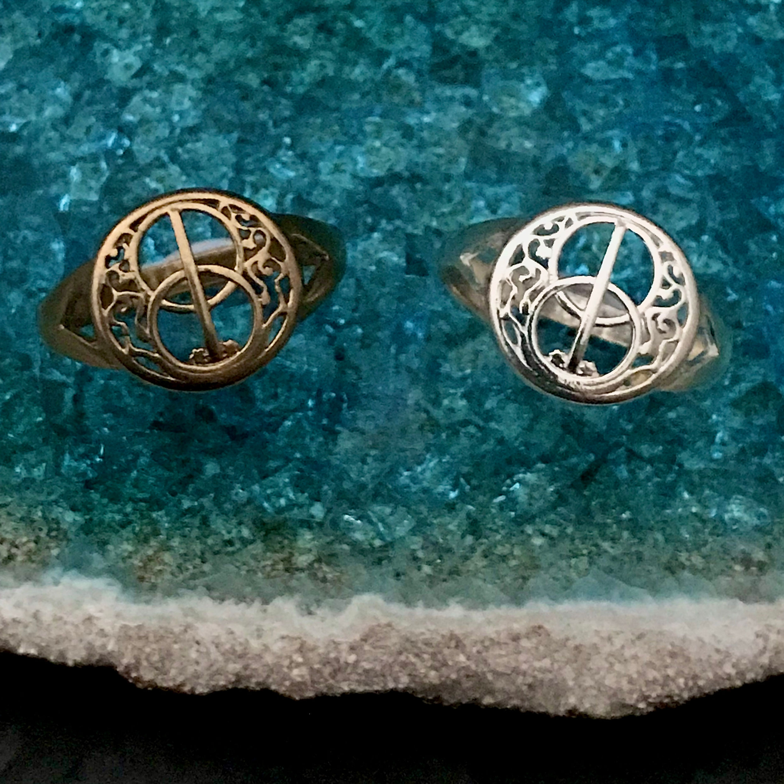 Copy of Hand Crafted Chalice Well Ring In Brass