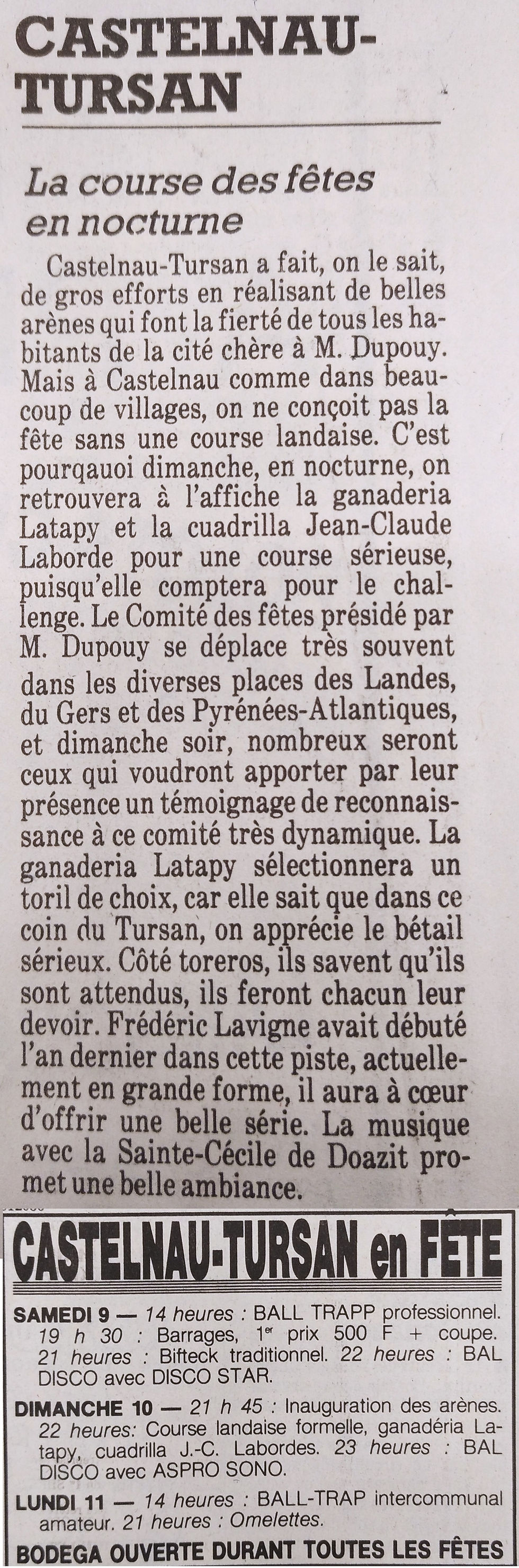 Castelnau-Tursan 8 & 9-7-1988 (SO)