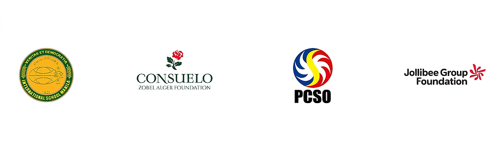 Logo display featuring the UELOS FOUNDATION logo and the colorful PCSO logo side-by-side. The presentation suggests a partnership or affiliation.