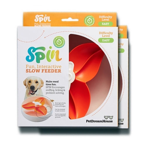 Thumbnail: SPIN Interactive Adjustable Slow Feeder Bowl- Flower