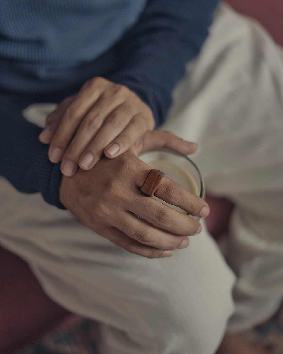 Thumbnail: Flatscape hand-carved ring