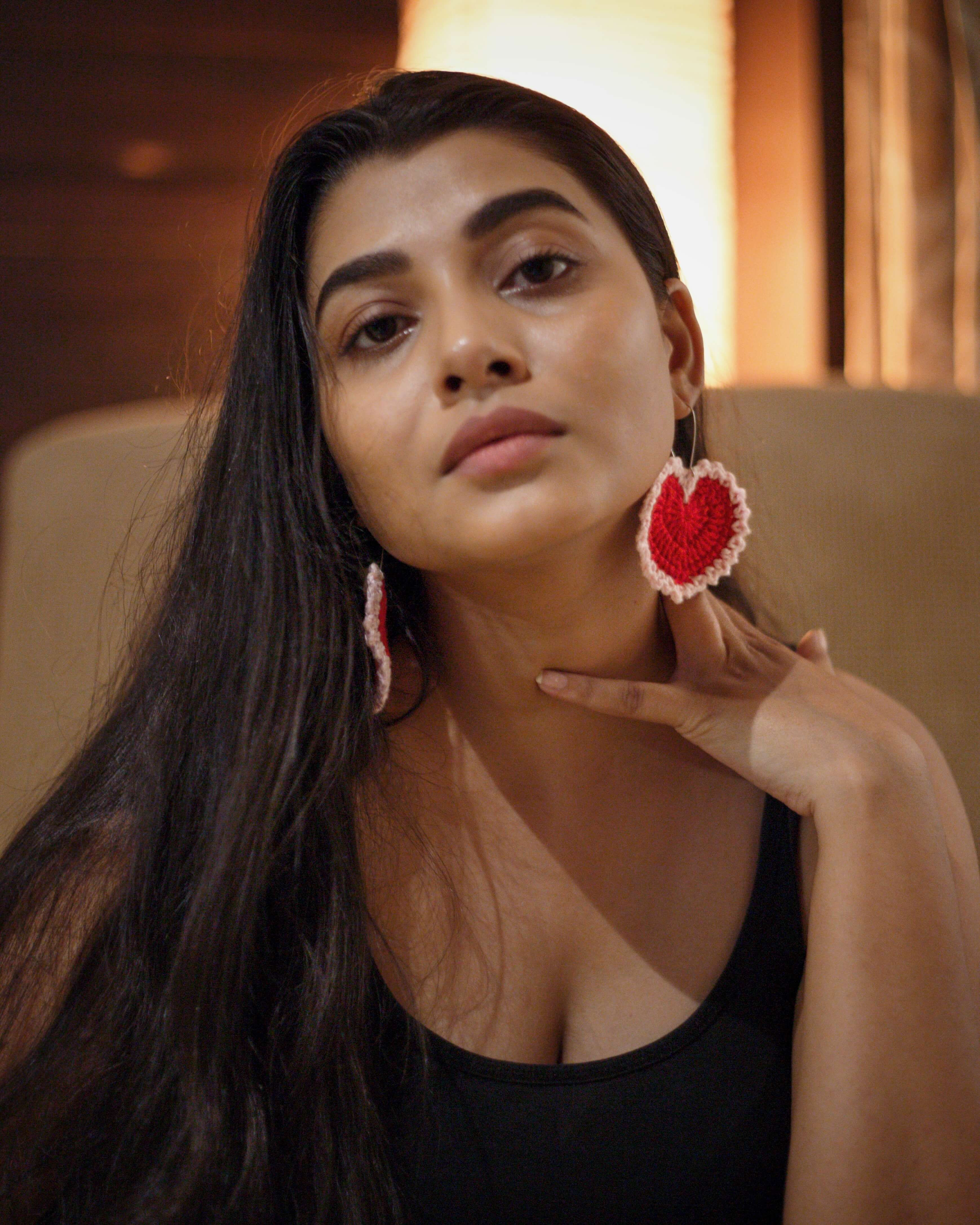 I heart you crocheted danglers