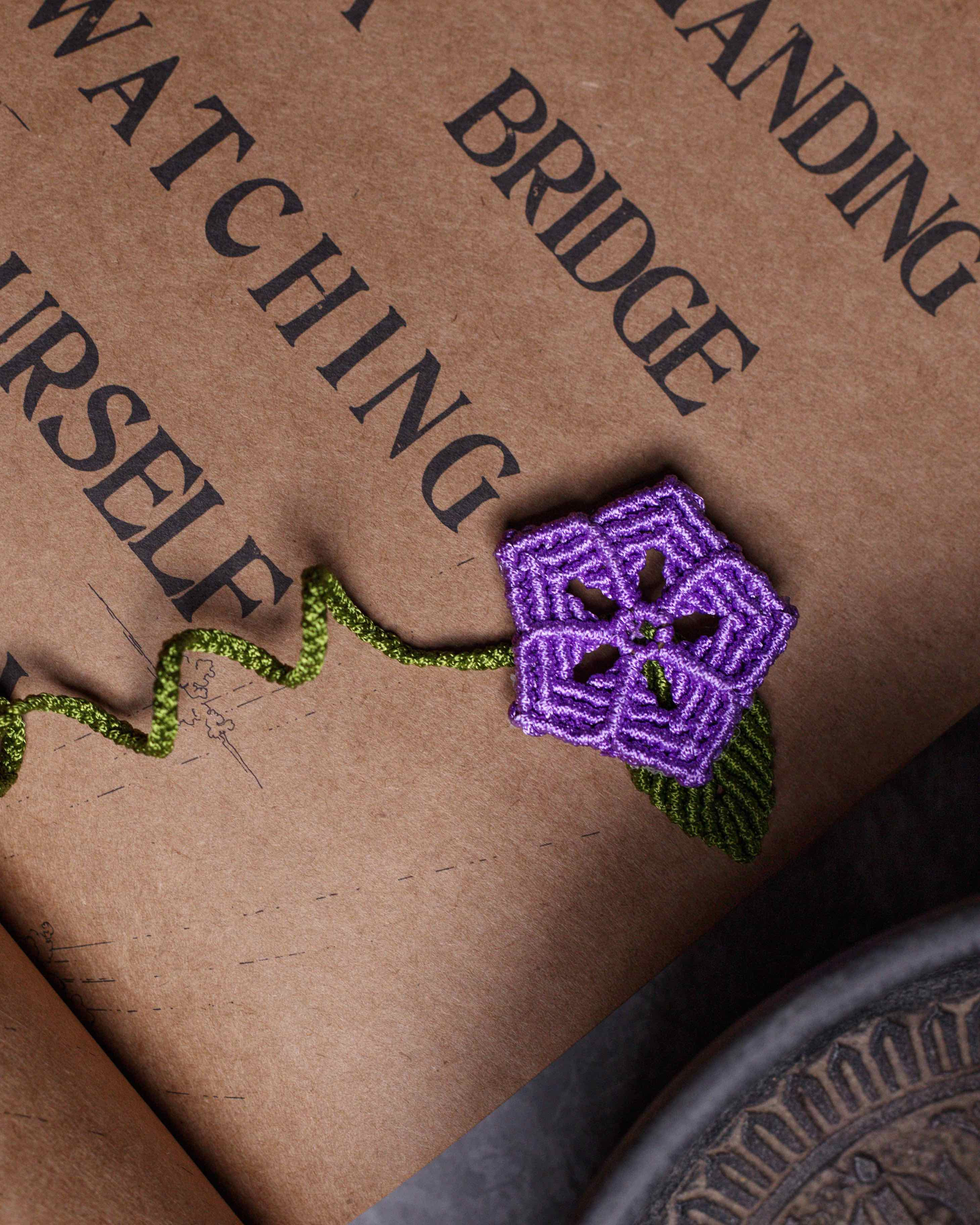 Flower season macrame bookmark