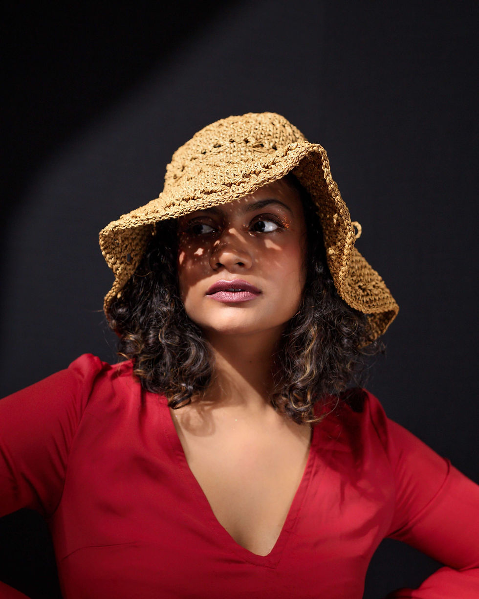 Beach bum crochet raffia hat