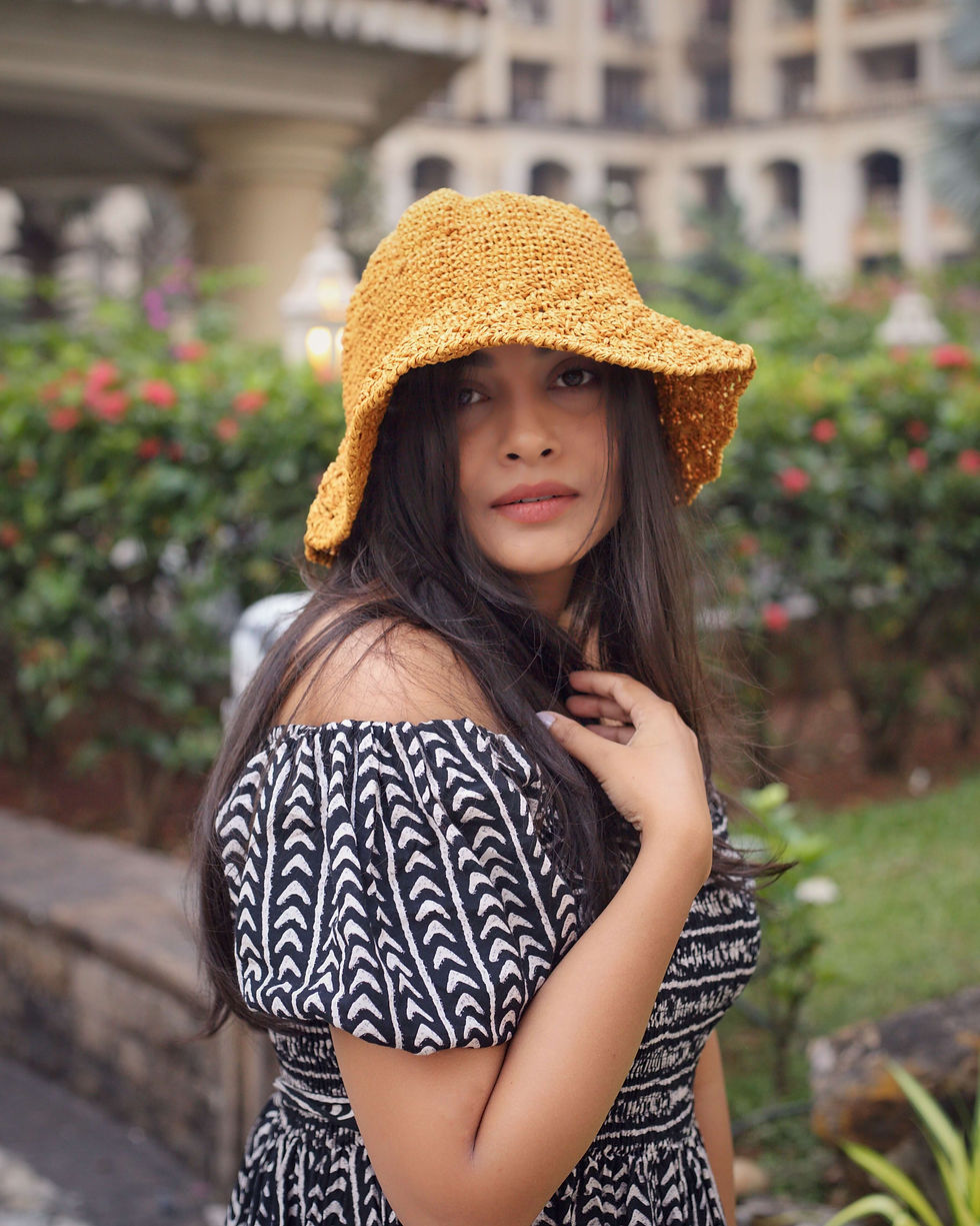 Thumbnail: Gold coast crochet raffia hat