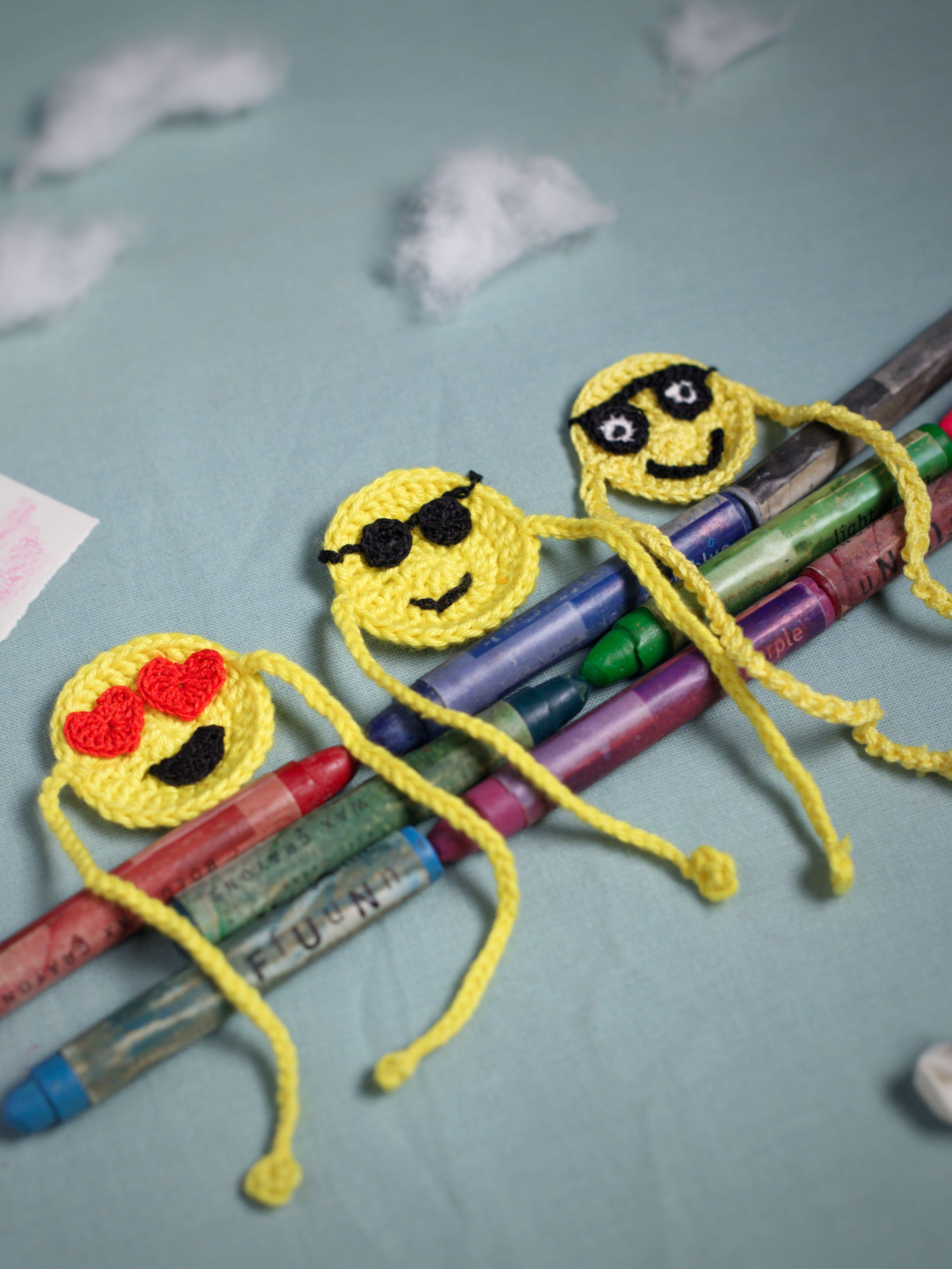 Emoticons Crocheted Rakhi - Set of 3