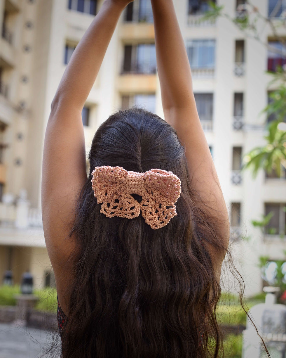 Thumbnail: Chunky bow crochet clip