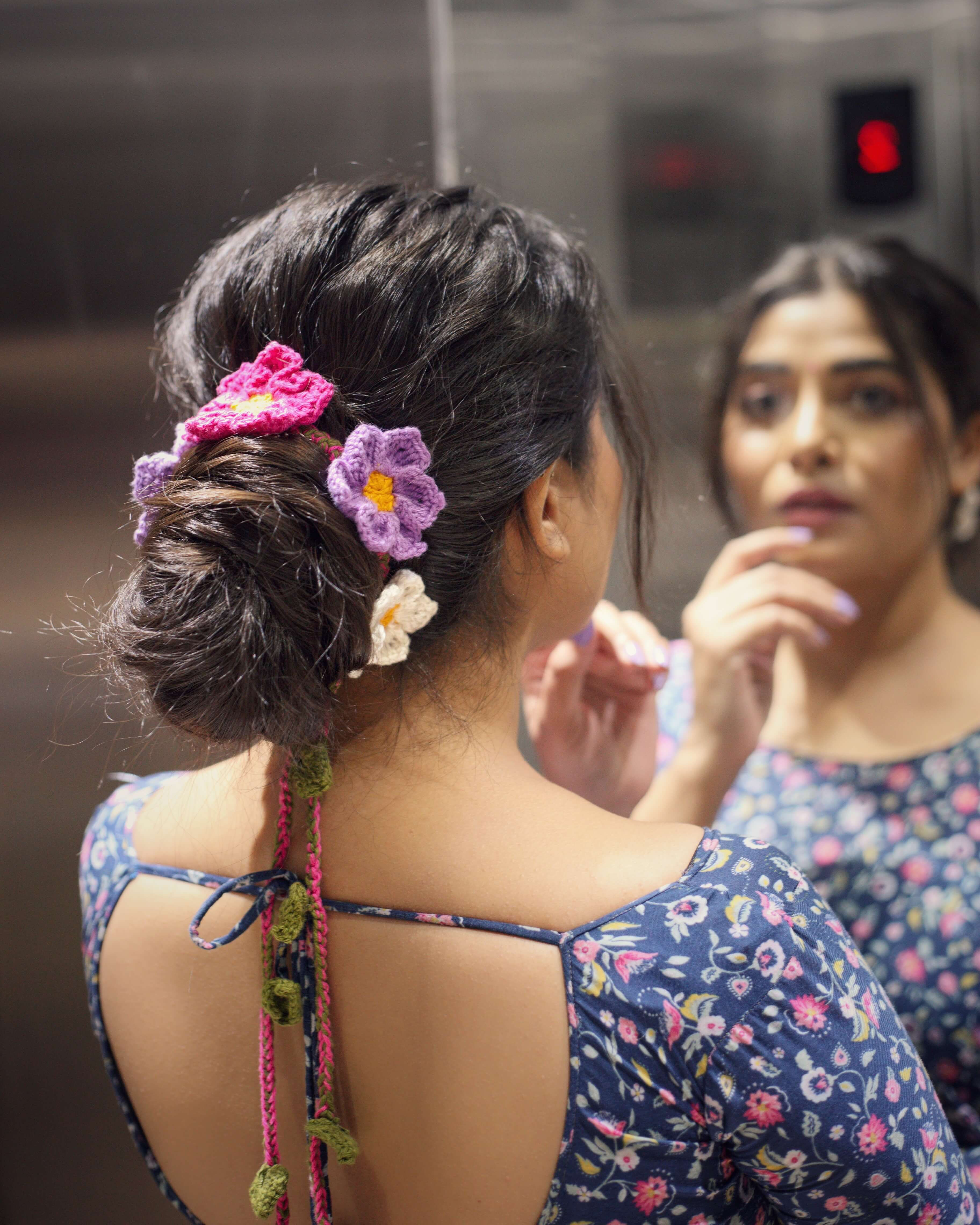 Home garden crocheted gajra