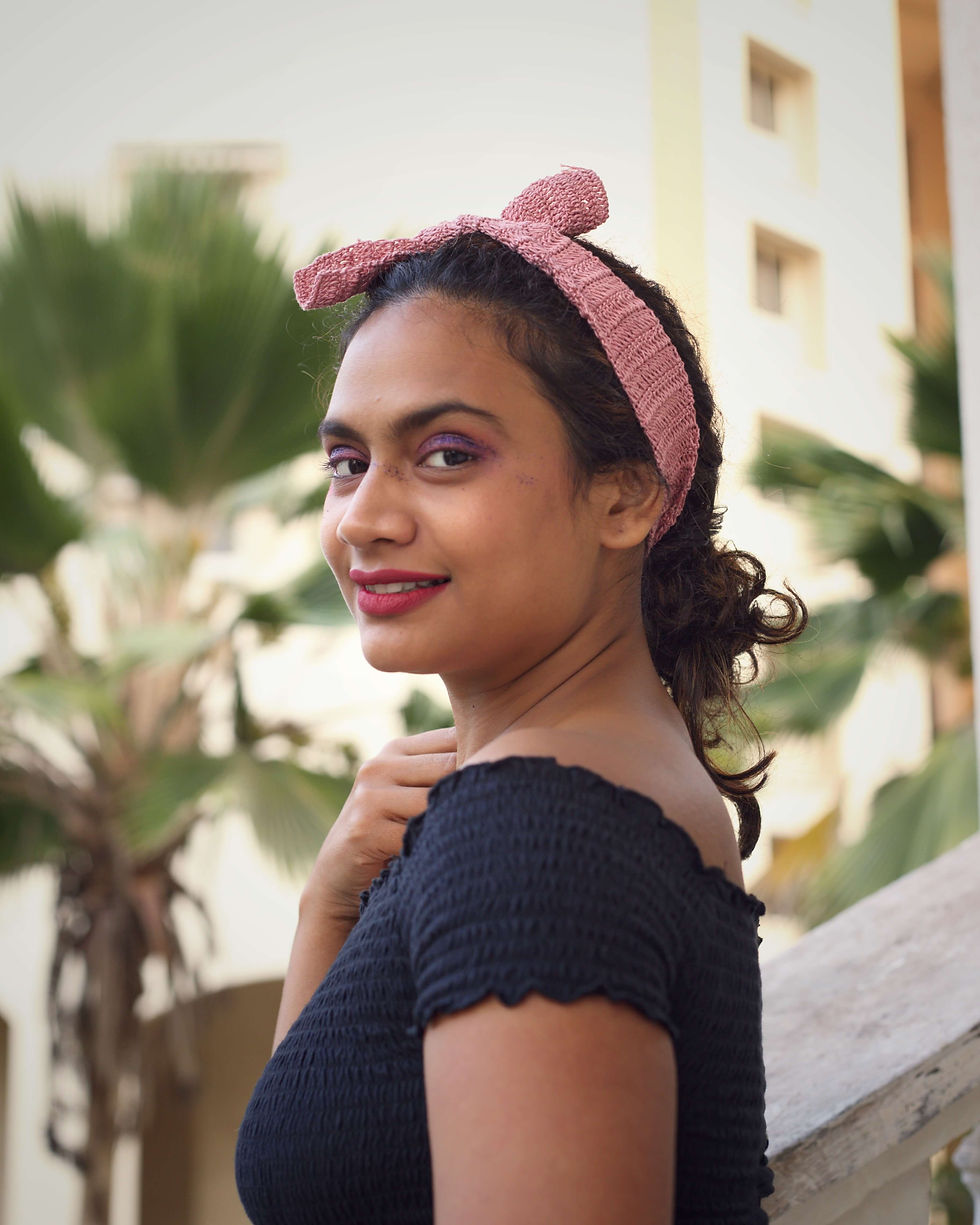 Crepe ribbon hair tie