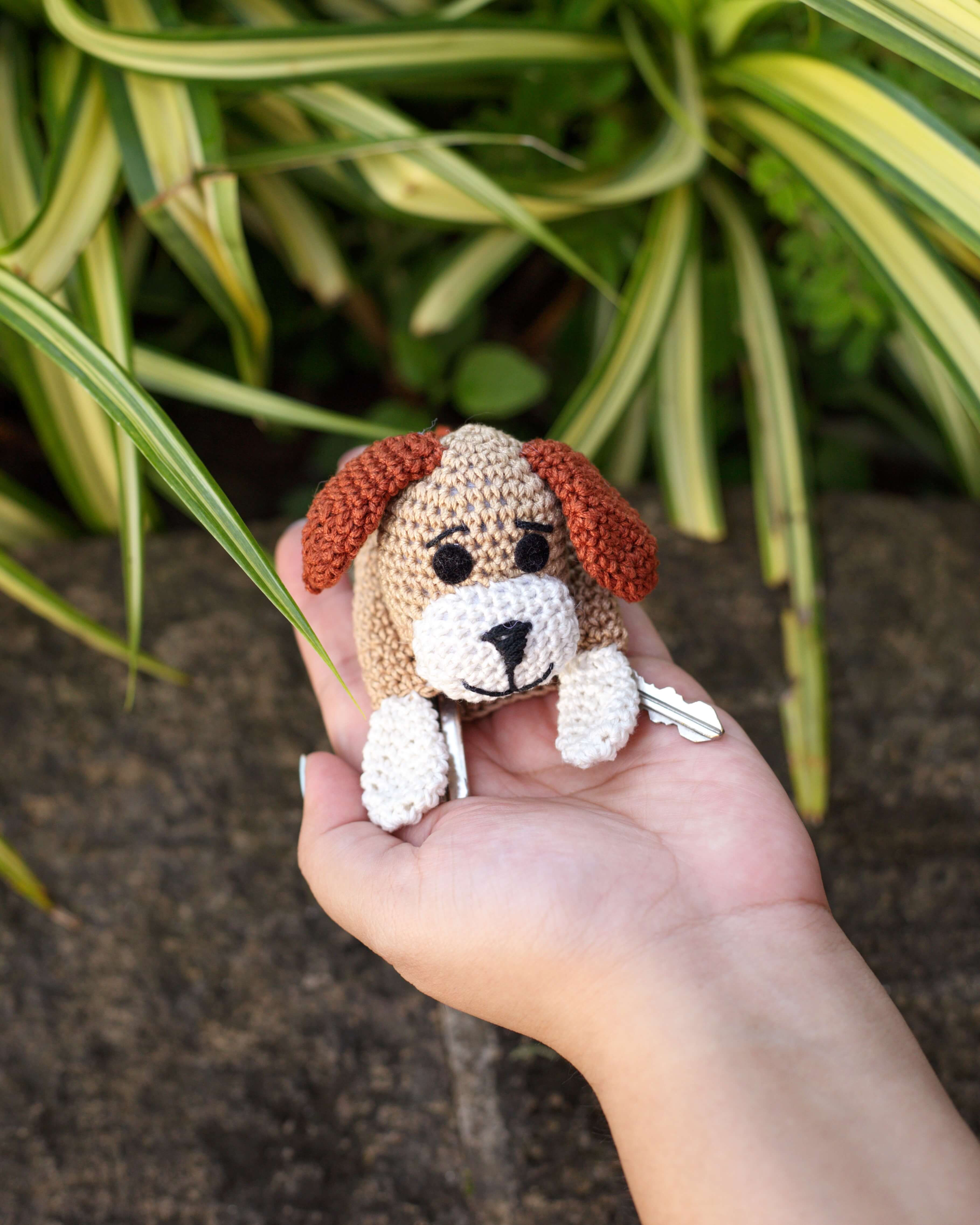 Oh! My dog crochet key cozy