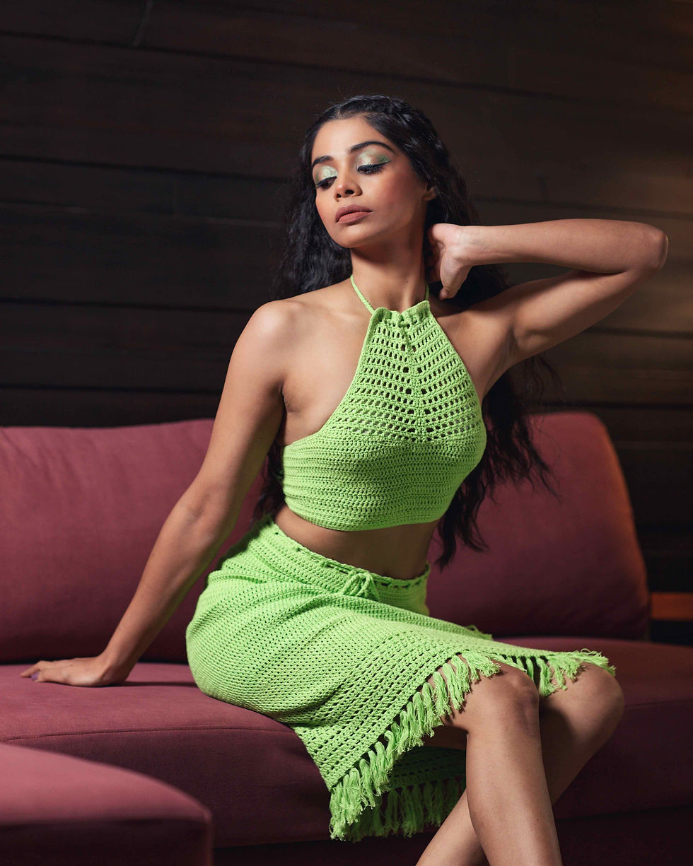 Thumbnail: Neon nancy crocheted co-ords