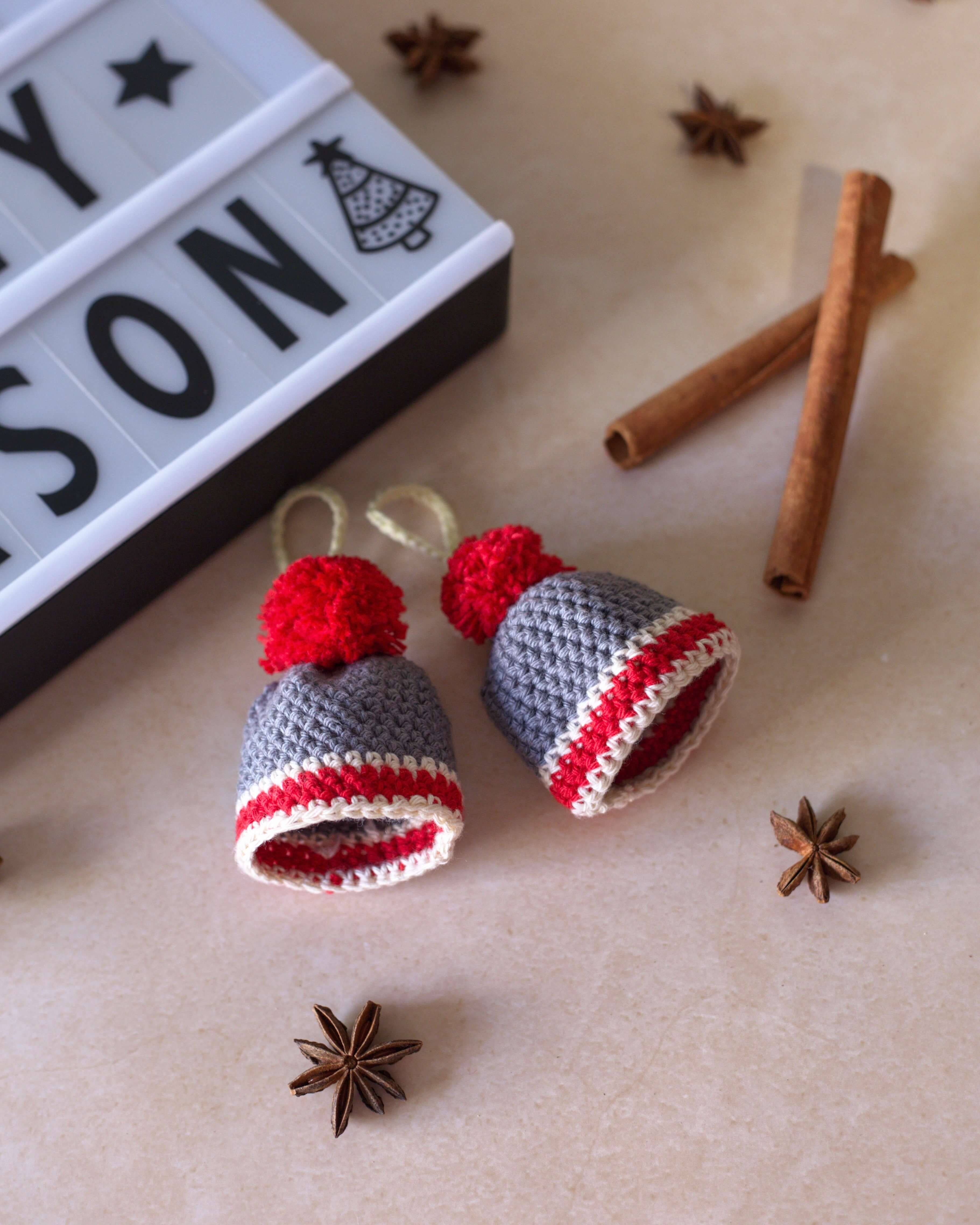 Beanie crocheted ornament