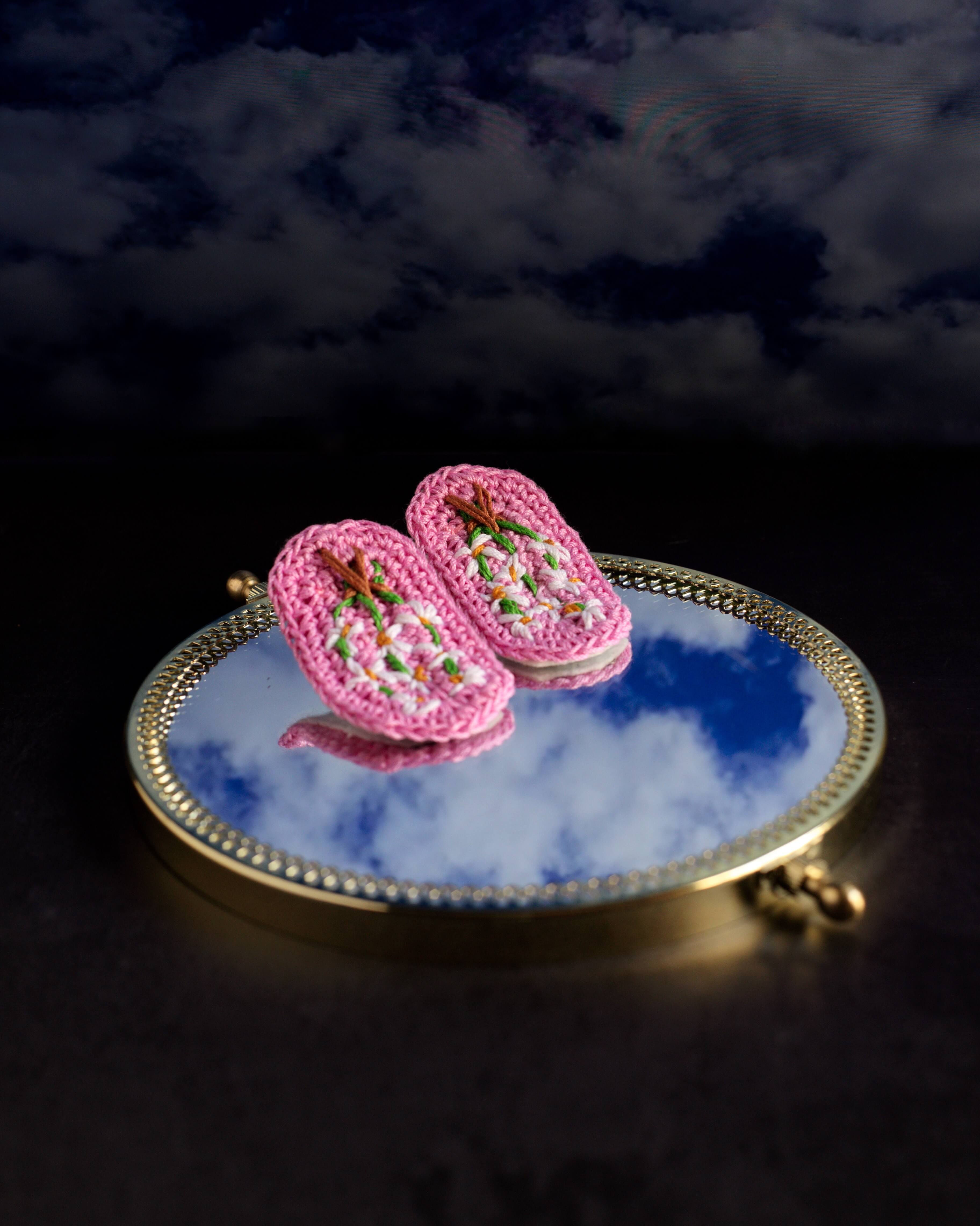 Pink please hair clip set of 2