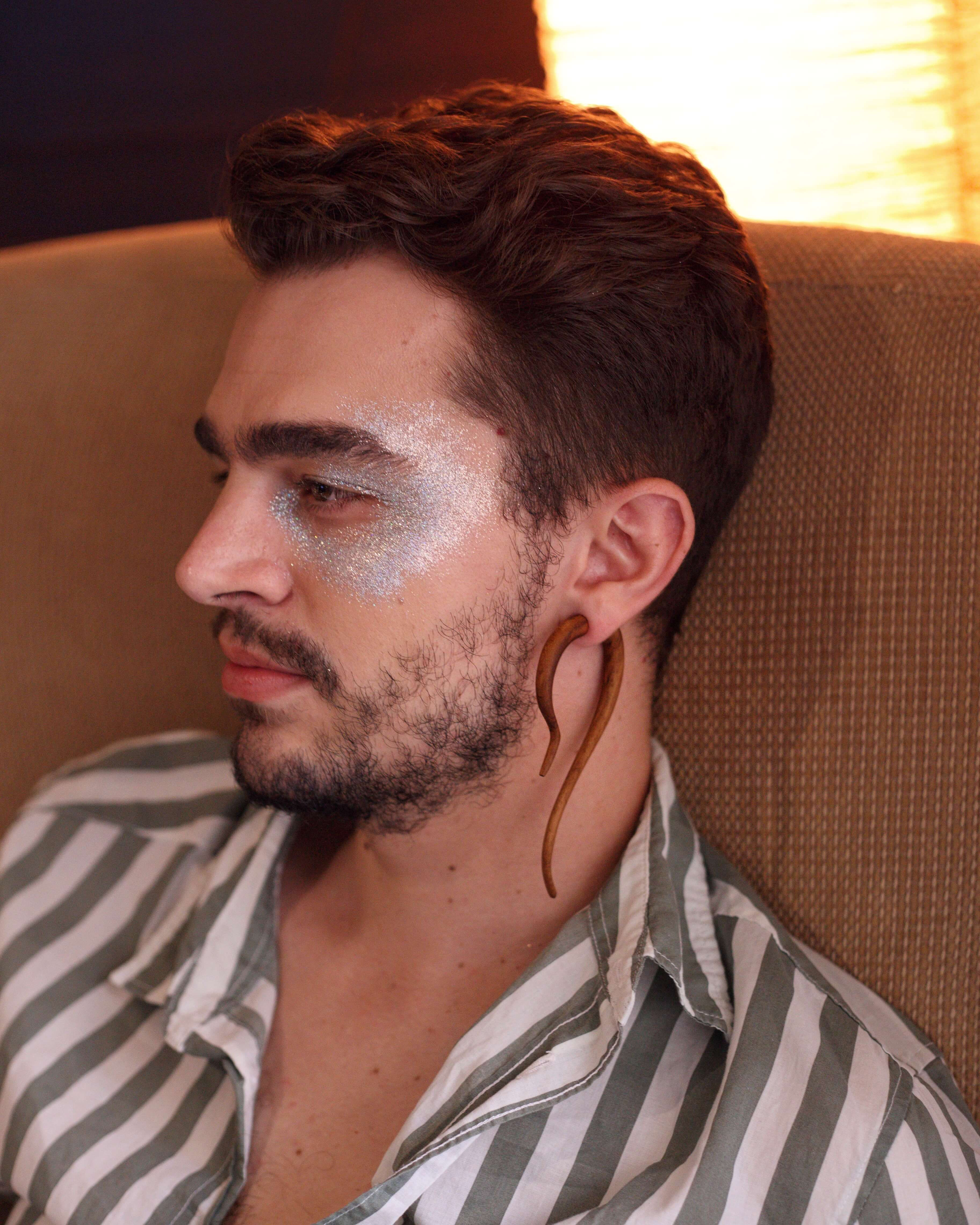 Tribal saga hand-carved earrings