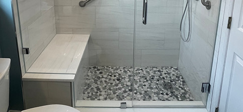 Custom Tile Work in a home bathroom