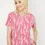 Thumbnail: Women Printed Round Neck Pure Cotton Pink T-Shirt