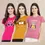 Thumbnail: Pack of 3 Women Solid Round Neck Cotton Blend Multicolor T-Shirt