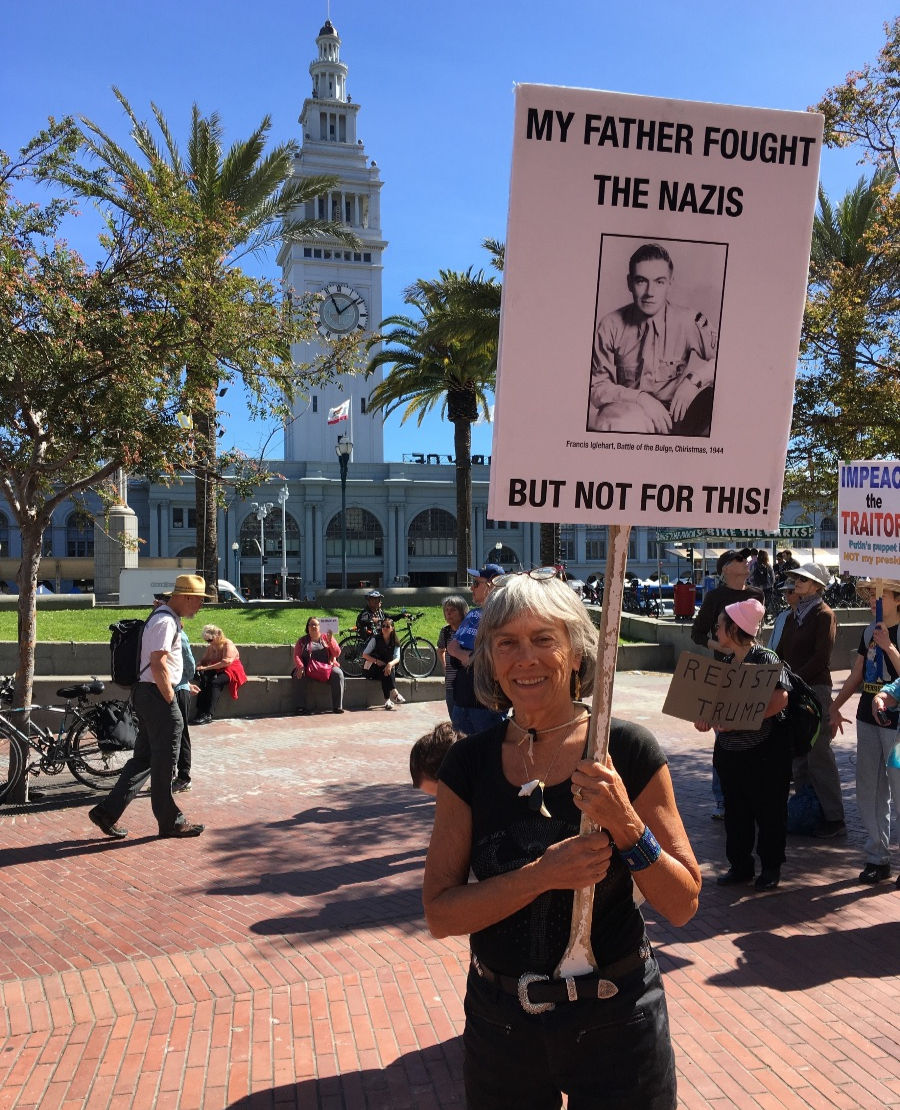 Hallie protesting the blockage of Merrick Garland’s nomination to the Supreme Court, 2017