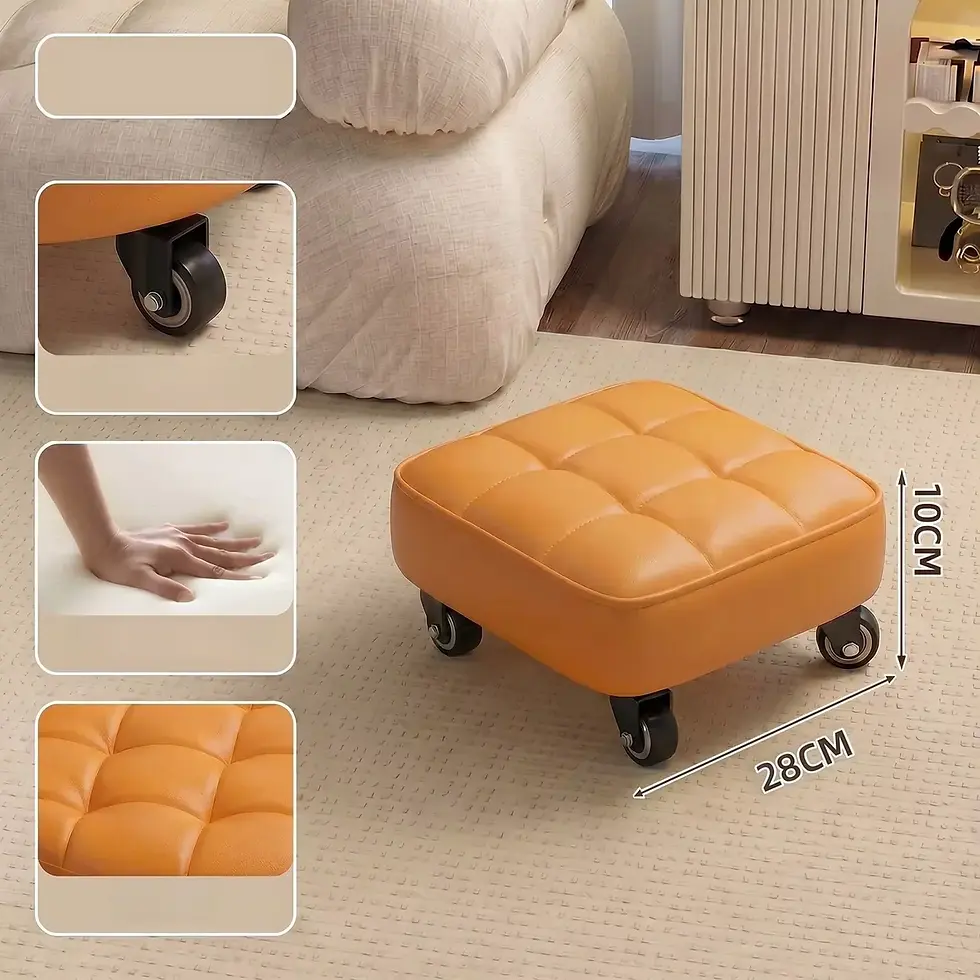 Thumbnail: Household Wheeled Low Stools Floor-cleaning Chairs Wheeled Seam Sealing Stools