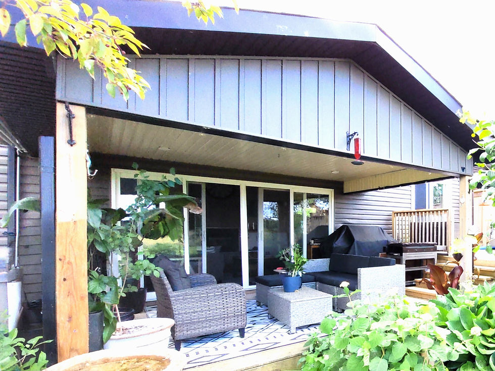 Covered Patio of Multi-level Deck