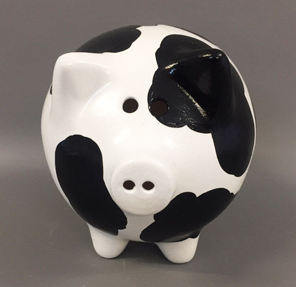 Thumbnail: Cow Print Piggy Bank