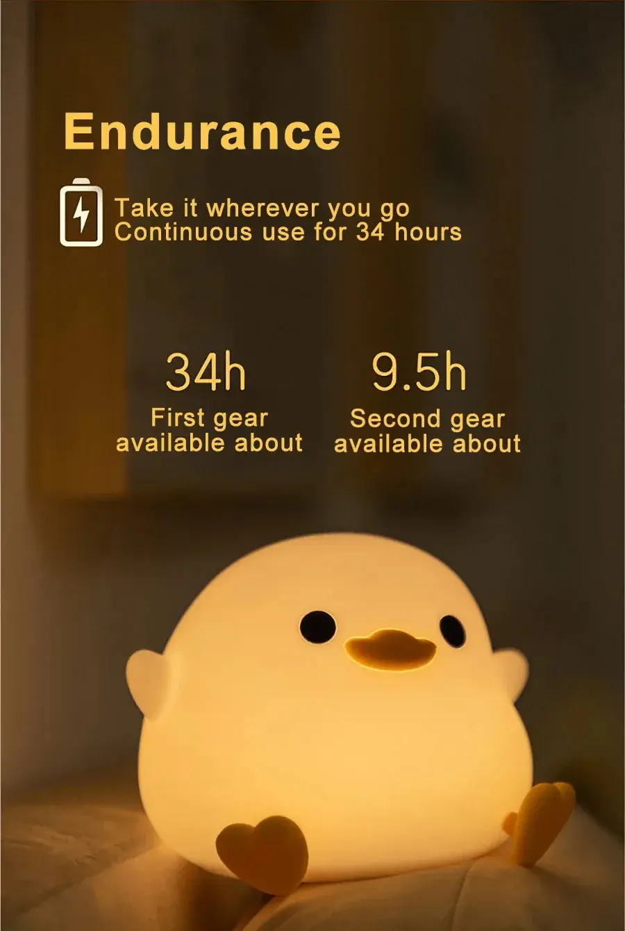 Miniatura: Doudou Duck Silicone Alarm Lamp