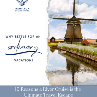 cover image for resource entitled Why Settle For an Ordinary Vacation with a Kinderdijk windmill in background