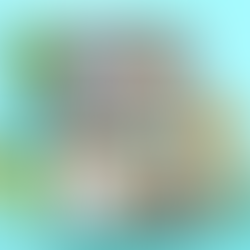 open suitcase on turquoise background