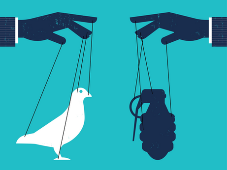 How are conflict and peace related?