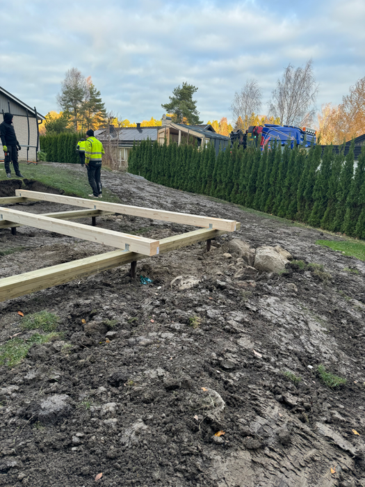 Mälarö Fastighets pålning attefallshus Ekerö