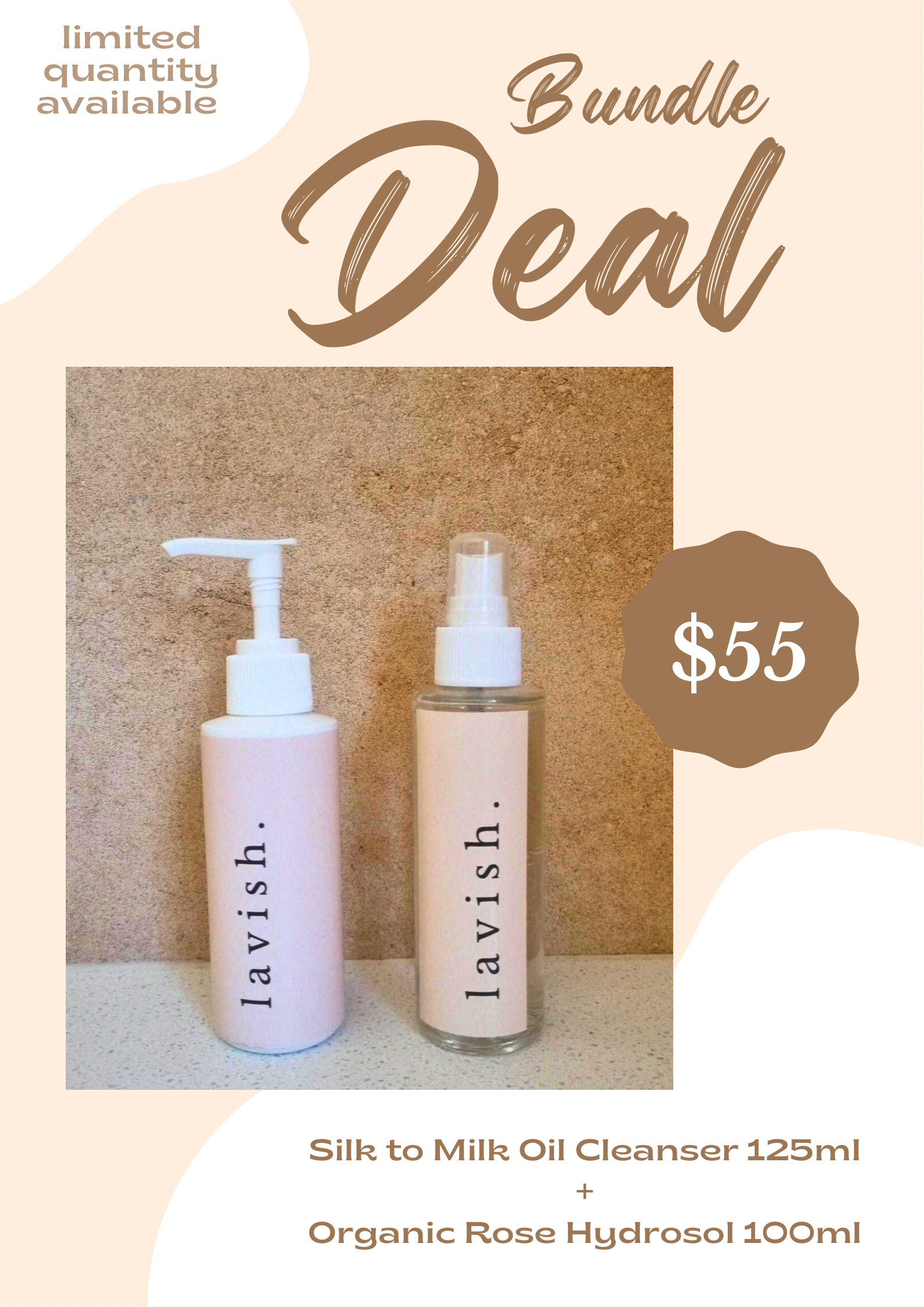 Duo Bundle Deal - Silk to Milk Cleanser + Organic WATERMELON Hydrosol