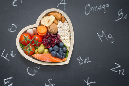 image of healthy foods in heart shape